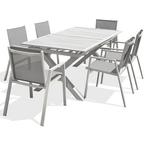 1 table jardin Floride 240x100cm + 6 fauteuils - DCB GARDEN