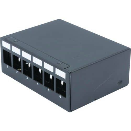 Boîtier 1U 6 ports keystone - Generique