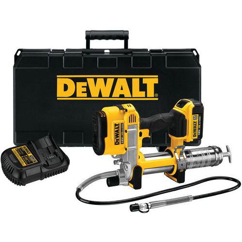 Pompe à graisse XR 18V 4Ah Li-Ion - 1 batterie - coffret TSTAK - DEWALT