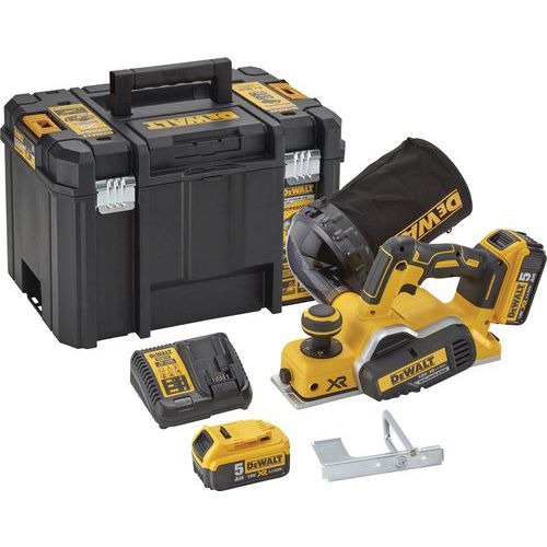 Rabot XR 18V 5Ah Li-Ion Brushless - 2 batteries - coffret TSTAK - DEWALT