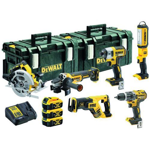 Kit 6 outils XR 18V 5Ah Li-Ion Brushless - DEWALT