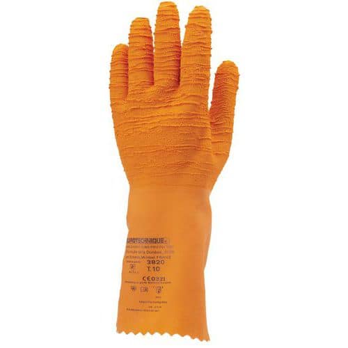 Gants Eurostrong 3820 latex crépé 34 cm - Coverguard