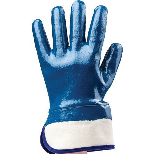 Gants Eurostrong 9620 coton enduit nitrile bleu - Coverguard