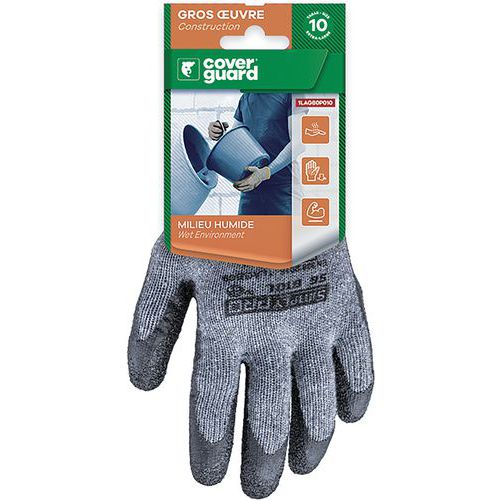 Gants Eurostrong SG810L J10 Polycoton gris - Coverguard