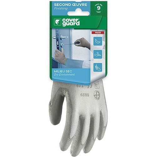 Gants polyester gris - Jauge 13 - Coverguard