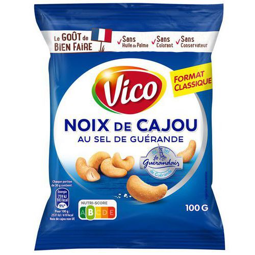 Noix de Cajou au Sel de Guérande - 100 g - Vico