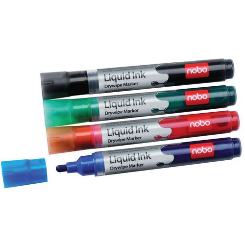 Marqueur Nobo effaçables à sec Liquid Ink