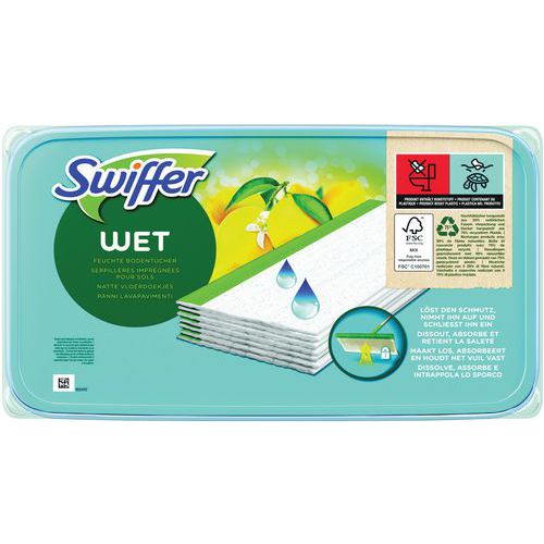 Lingette humide pour balai Swiffer - Citrus fresh - Boîte de 10