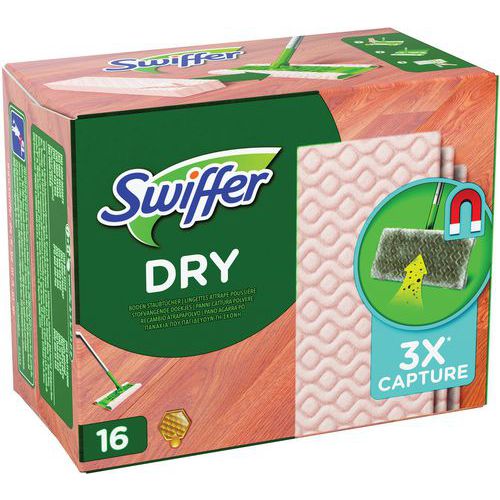 Lingette bois et parquet pour balai Swiffer - Paquet de 16 - Swiffer