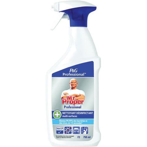 Spray désinfectant multi-surfaces  750 mL - Mr Proper Professional