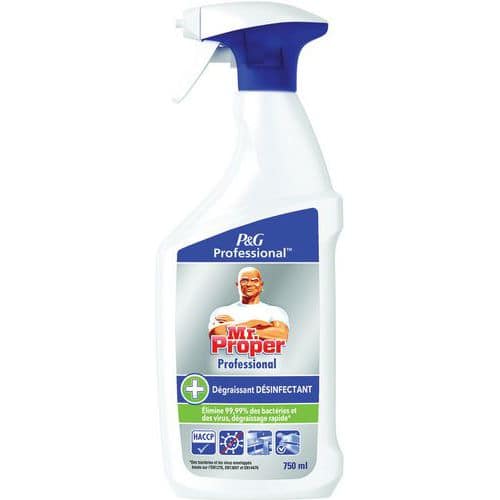 Spray dégraissant désinfectant 750 mL - Mr Proper Professional