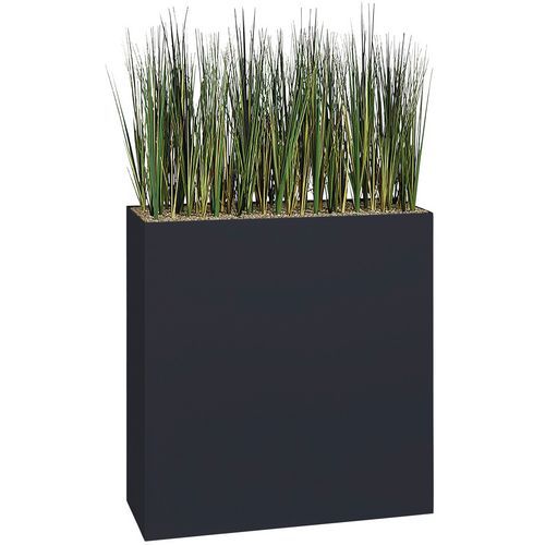 Jardinière métal sur patins hauteur 90 cm Herbes