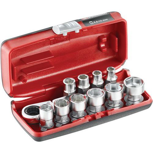 Boite pour coffret douilles 1/4 pouces hexagonales 6 pans rxpico