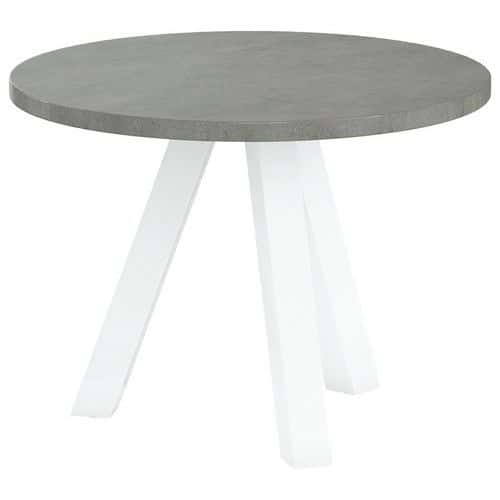 Table basse Evan Ø 60 cm pied métallique - MBA