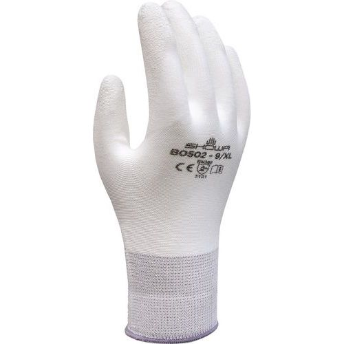 Gants polyvalents B0502 polyuréthane sur tricot nylon/polyester blanc