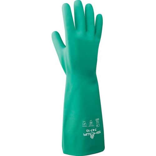 Gants de protection chimique 737 vert - Manchette extra-longue _Showa