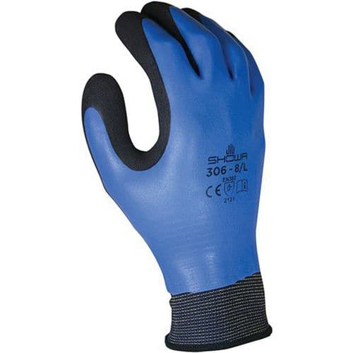 Gants grip polyvalents 306 - Enduction complète mousse de latex_Showa