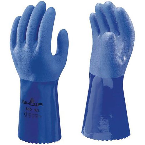 Gants de protection chimique 660 - Finition rugueuse _Showa