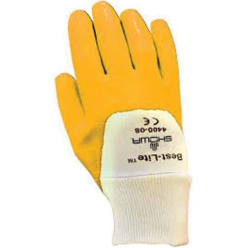 Gants grip polyvalents 4400 enduit nitrile jaune _Showa