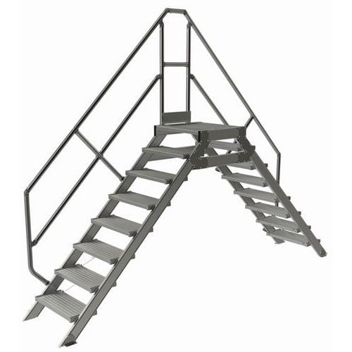 Passerelle fixe inclinaison 45° - Largeur 600 mm - Tubesca-Comabi