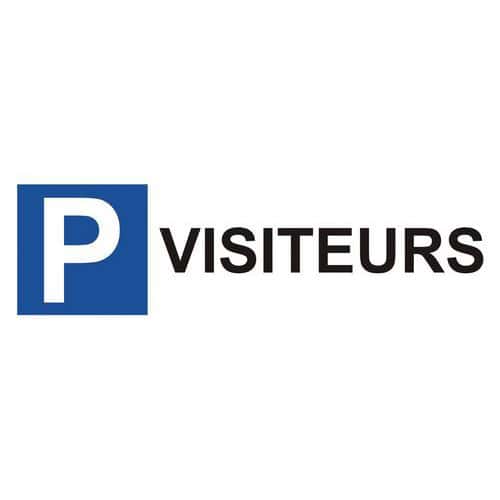 Panneau parking en aluminium - P visiteurs