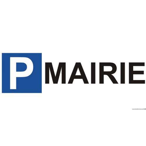 Panneau parking en aluminium - P mairie