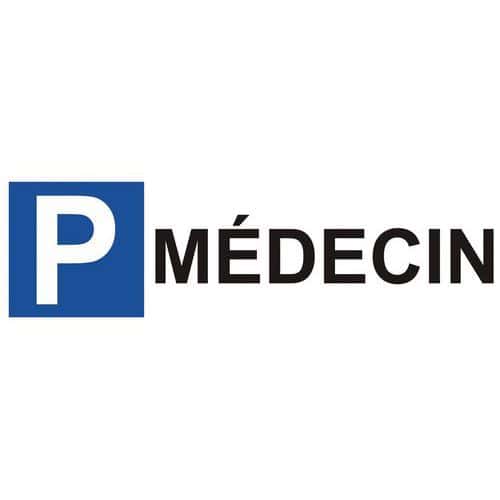 Panneau parking en aluminium - P médecin