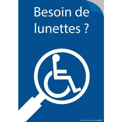 Autocollant - besoin de lunettes ?