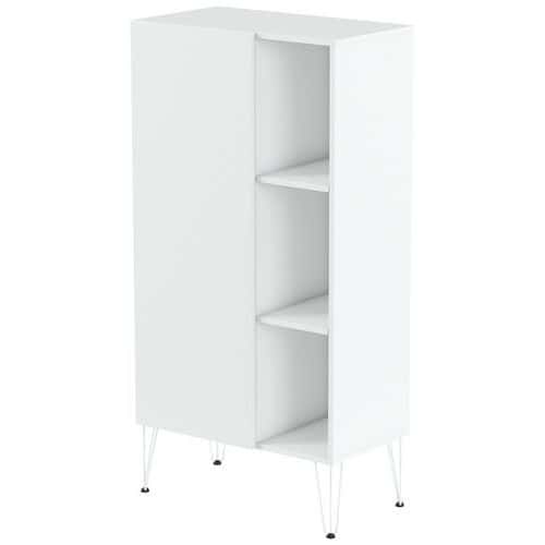 Rangement haut Java hauteur 160 cm 1 porte 3 niches - MBA