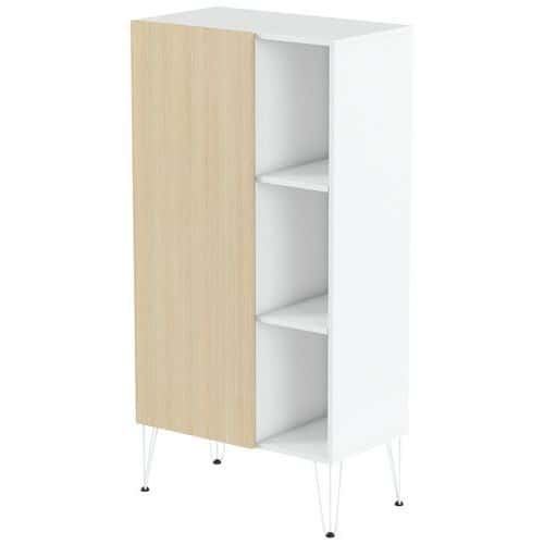 Rangement haut Java hauteur 160 cm 1 porte 3 niches - MBA