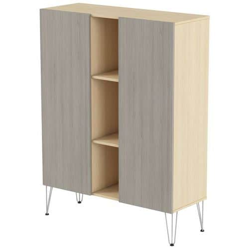 Rangement haut Java hauteur 160 cm 2 portes 3 niches - MBA