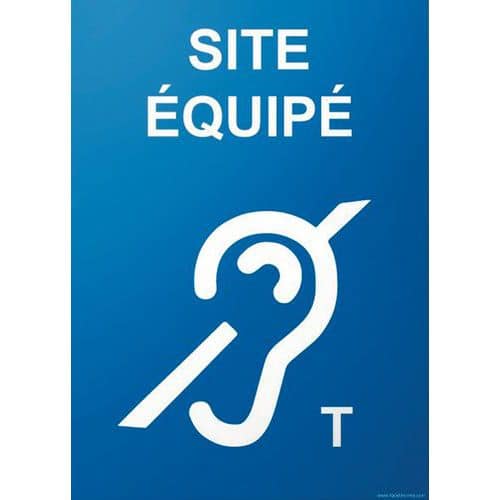 Panneau site équipé handicap auditif T