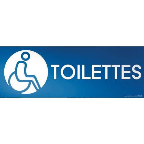 Panneau WC handicapé