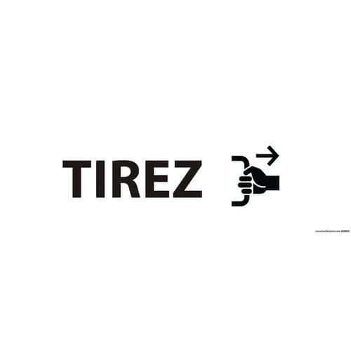 Signalisation d'information tirez 210 x 75 mm