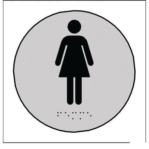 Plaques en relief et braille WC femmes