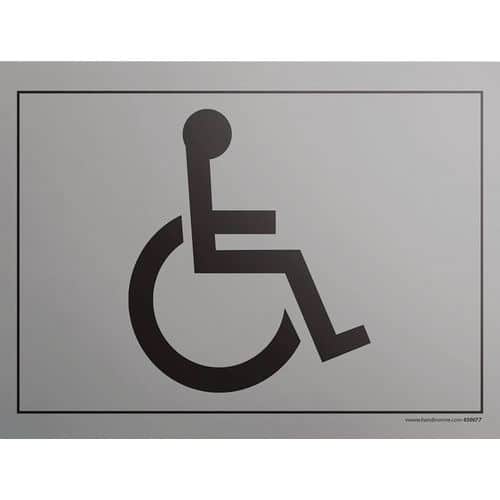 Plaque gravée picto handicapé