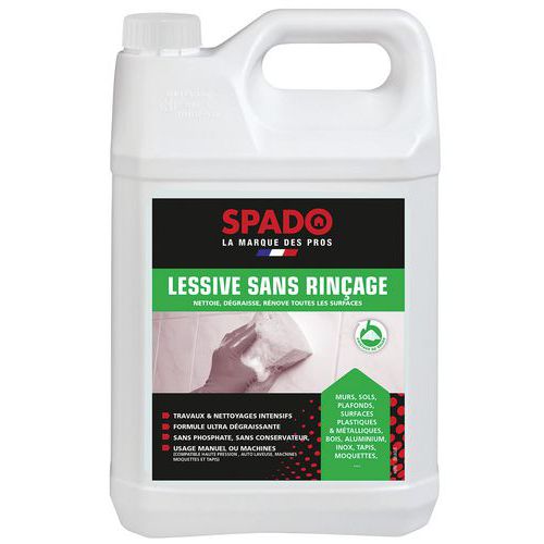 Lessive gros travaux sans rinçage - 1L et 5L - Spado