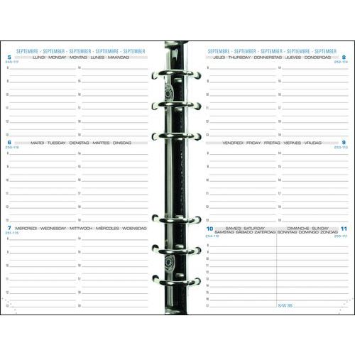 Recharge Exatime 17 semaines - 2 pages à l'horizontal - Exacompta