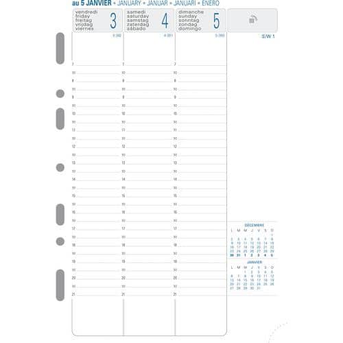 Recharge Exatime 21 semaines - 2 pages à la vertical - Exacompta