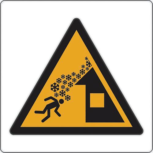 Panneau danger - Chute de neige du toit - Aluminium - 200 mm