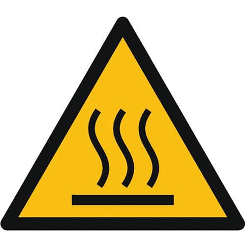 Panneau danger - Surface chaude - Adhésif