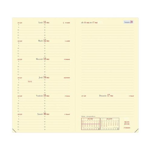 Agenda semainier Soho Italnote Rep - 8,8 x 17 cm - 2025 - Quo Vadis