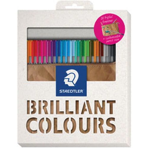 Fineliner triplus BRILLIANT COLOURS pencil case