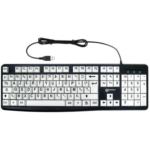 Clavier confort visuel pour ordinateur - Geemarc