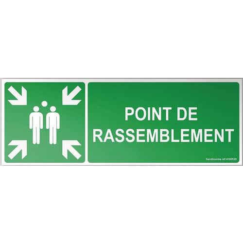 Panneaux point de rassemblement picto et texte