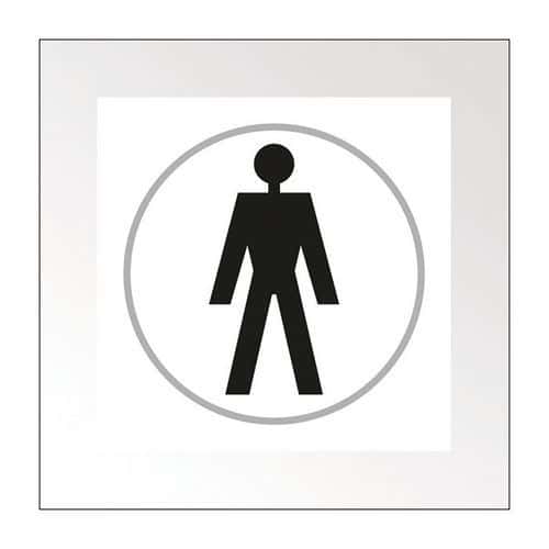 Panneaux WC homme en relief et en braille