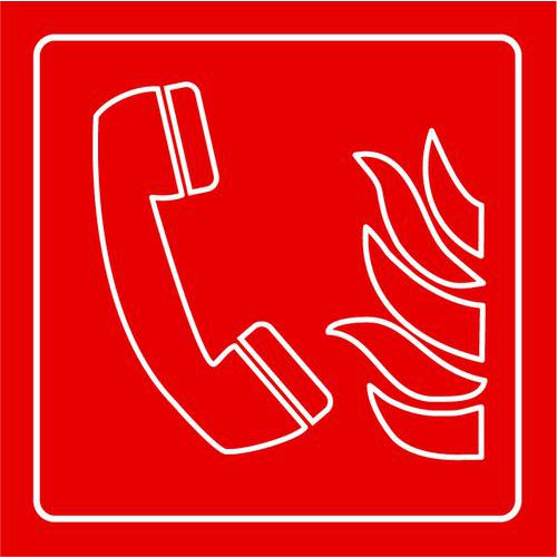 Plaque pictogramme Téléphone Alarme Incendie