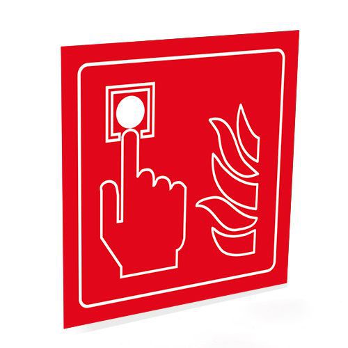 Plaque pictogramme Bouton Alarme Incendie