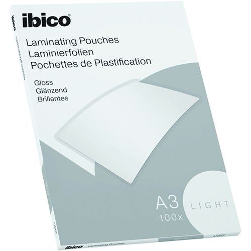 Pochette de plastification A3 - Lot de 100 - IBICO BASICS