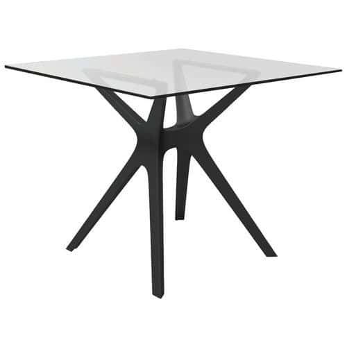 Table VELA S 90 x 90 cm verre/polypropylène/alu - RESOL